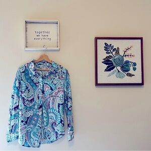 Talbots, Paisley Print, Size Medium